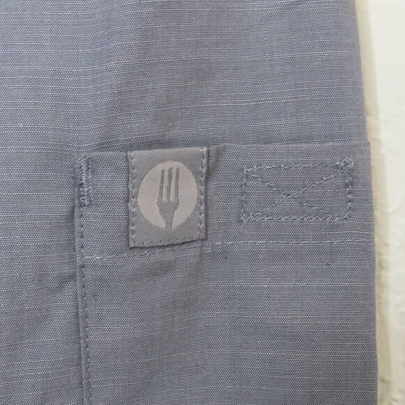 Chef‎ Works* Men's Long Tab Pocket Sleeve Button Down Curved Hem Shirt~ Size XL - Picture 6 of 11